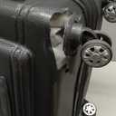 Rockland Melbourne Hardside 3 Piece Expandable Spinner Wheel Luggage Set, (20"/24"/28"), Black