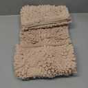 Yimobra Bathroom Rug Mat 24 x 17, Non Slip and Super Absorbent Bath Mat,Machine Washable Quick Dry,Ultra Plush Chenille Shower Rugs for Bathroom Floor Sink Tub and Shower Outside,Beige with Pink