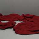 BUYUE 4 Pcs Bar Stool Covers, Luxury Fabric Dia.14-16" Round Stretchy Crease-Resistant Washable Jacquard Dustproof Stool Seat Slipcover, M-Burgundy-Set of 4