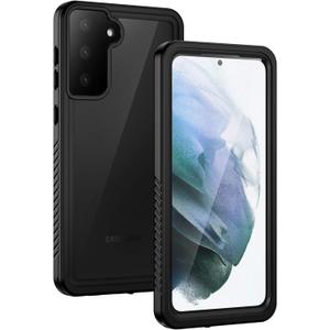 Lanhiem for Samsung Galaxy S21+ Plus Case, IP68 Waterproof Dustproof, Built-in Screen Protector, Rugged Full Body Shockproof Protective Phone Cover for Galaxy S21 Plus 5G 6.7 Inch, Black