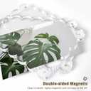 Egofine 4x6 Acrylic Picture Frames 3 Pack, 20mm Thick Magnetic Picture Frames, Double Sided Magnet Frames, Clear Photo Scalloped Frames, Free Standing Desktop Display