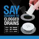 TubShroom Tub Drain Hair Catcher Strainer, White  Drain Protector and Hair Catcher for Bathroom Drains, Fits 1.5  1.75 Bathtub and Shower Tub Drains