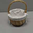Small Wicker Basket Wicker Picnic Basket Storage Basket Bread Basket, Eggs Candy Basket for Candy Harvesting Photography Prop