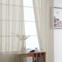 SpaceDresser Basic Rod Pocket Sheer Voile Window Curtain Panels Ancient Grey 1 Pair 2 Panels 52 Width 84 Inch Long for Kitchen Bedroom Children Living Room YardAncient Grey, 52W x 84L