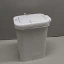 MOPALL Slim Bathroom Trash Can with Lid  1.9 Gallon DualWay Opening (Step Pedal & Press Top) Small Trash Can for Narrow Spaces, RustProof Wastebasket Small Garbage Can for Bathroom, Bedroom, Office