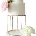 1PC Round Gold Cake Stand Metal Cupcake Stand Floating Cake Separator Dessert Table Display Set for Wedding Brithday Party Dessert Plate Cake Display (5.90"*5.90*5.90*)