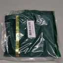 ZLINA Set of 2 Velvet Decorative Lumbar Pillow Covers Dark Green White Patchwork with Gold Leather Pillow Covers 12  20 Inch Cushion Covers Decor Living Room Sofa Bedroom Car