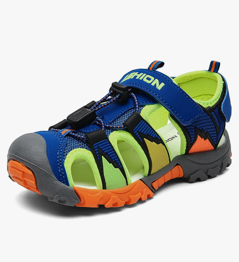 Littleplum Boys Sandals Closed Toe Sport Sandals Summer Shoes for Kids Walking Hiking Athletic Outdoor, 32