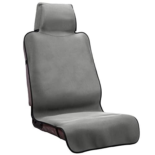 DREAMANIA Waterproof Seat Cover, Upgraded Sweat Carseat Protector, Perfect for Universal Anti-Slip Car Truck SUV Seat, Ideal for Surfing Yoga Gym Workout, Grey