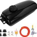Fuel Tank, Gas Tank with Cap Petcock Vent for Kandi Roketa 150cc Go Kart 150cc 250cc Hammerhead TrailMaster GTS KT Rave SS150 SS250 Kandi KD 150FS 150GKA-2 150GKM-2 Targa 200