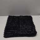 18x18 Throw Pillow Covers Set of 2, Decorative Faux Fur Covers for Bed, Couch Soft Fluffy Pillow Cover with Velvet Back for Living Room, Neutral Home Dcor Accent for Sofa - Black