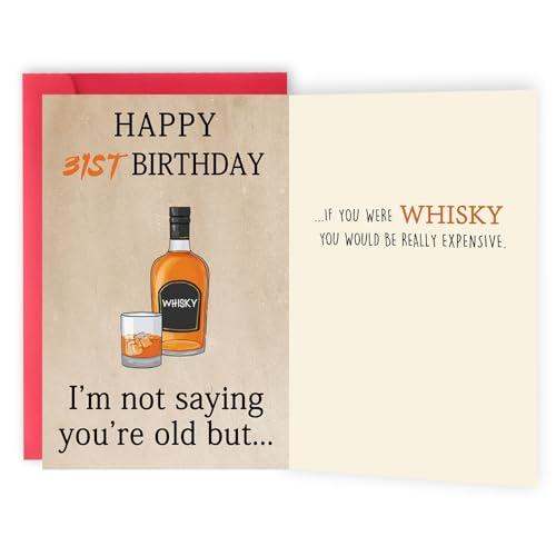 Abeletree 31st Birthday Card, Happy 31st Birthday Decorations for Men Women, 31 Birthday Gifts for Husband Wife, 31 Year Old Bday Gifts Card for Him Her
