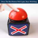 BEAN LIEVE 4Pack Game Buzzer - Quiz Trivia Lights Sound, Red Game Buzzer for Adults
