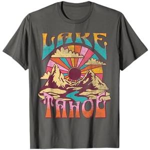 Lake Tahoe California Nature Hiking Mountains Outdoors Retro T-Shirt size S