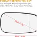 X AUTOHAUX Rearview Right Side Heated Mirror Glass Double Curved with Backing Plate 12795610 for Saab 9-5 2003-2009