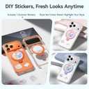 2 x Summer Series 360 Spin Stand for iPhone 17 Pro Max Case (Compatible with MagSafe) [Military Drop Protection] Magnetic Clear Shockproof Protective for 17 Pro Max Phone Case 6.9'', Cosmic Orange