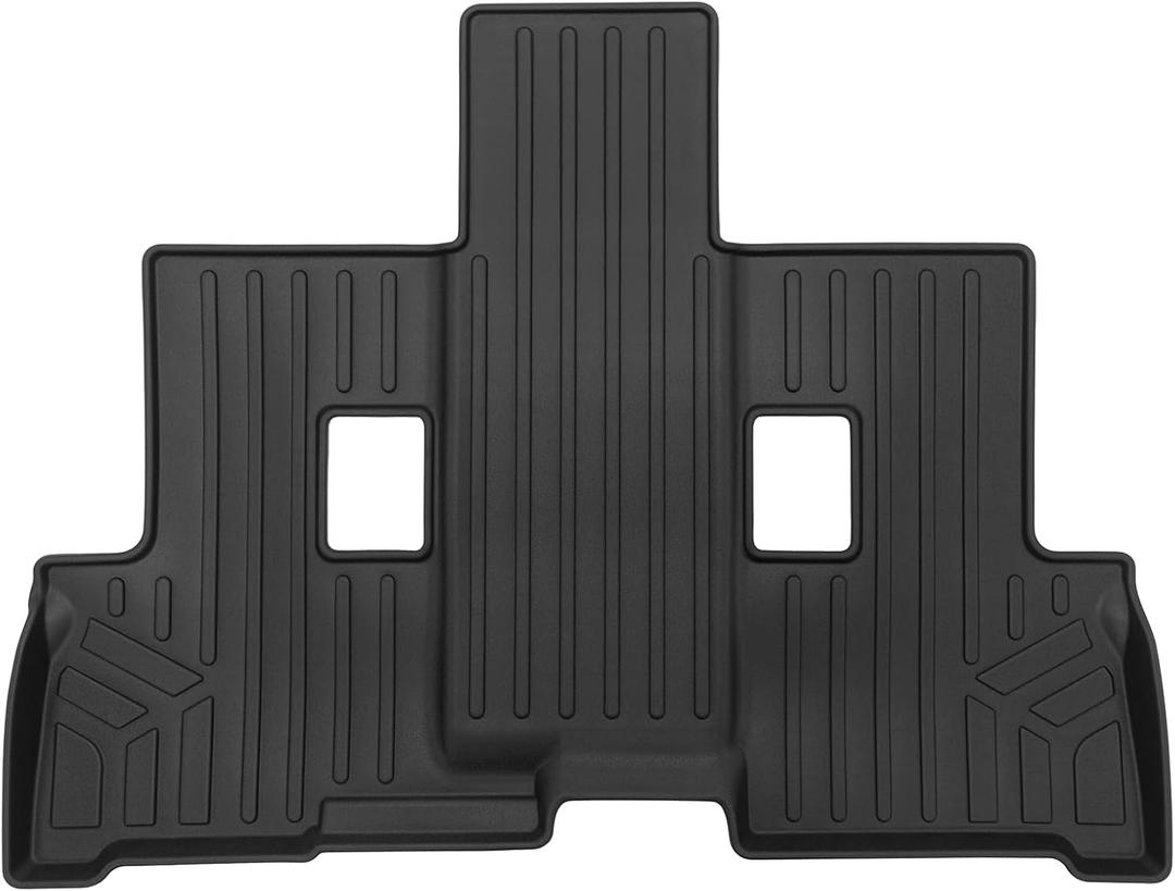 SMARTLINER Custom Fit All Weather Protection Black 3rd Row Liner Compatible with 2023-2024 Toyota Sequoia (Only Fits 7 Passenger Models Without Center Console)