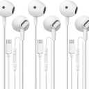 USB C Headphones 3 Pack, Type C Earbuds HiFi Stereo, Type C Earphones with Microphone Volume Control Compatible with Samsung, Google, iPhone 17 16 Pro iPad Pro, Android Phones, for Most USB C Devices