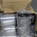 Hajoyful Plastic Jars with Lids 20Pcs 14 oz Clear Plastic Slime Storage Jars Containers with Airtight Leak Proof Black Plastic Screw On Lids Cylinder Clear Round Jar Food Grade Durable PET Jar