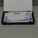 AJAZZ AK820 Pro 75% Gasket RGB Wireless Mechanical Keyboard with TFT Screen, Volume knob, Bluetooth/2.4G/Wired 3-Modes, Compact 82 Hot-Swap Keys, Tricolor PBT Keycap, 4000 mAh (Purple & Blue 3-Modes)