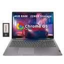 Lenovo Ideapad 3 15.6" FHD Chromebook, Intel Celeron N4500, 4GB RAM, 352GB Storage (64GB SSD+288GB Docking Station Set), ‎Intel UHD Graphics, Full Size Keyboard, Chrome OS, Artic Gray