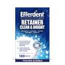 Efferdent Retainer Cleaner Tablets for Aligners, Mouth Guards & Night Guards, Clean & Bright, 120 Count, 3-Minute Daily Retainer Cleaner, Tough Stain & Odor Remover for Dental Appliances