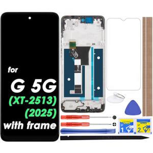 LCD Screen Replacement Touch Digitizer Display Assembly with Frame for Mototola Moto G 5G 2025 XT2513 XT2513-1 XT2513-2 XT2513V 6.7"