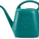 Fasmov 1-Gallon Plastic Watering Can with Comfortable Handle, Garden Watering Cans Long Spout for Indoor Outdoor Watering Plants (Green)
