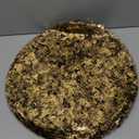 Baderke 100 Pcs Black and Gold Placemats Metallic Mesh Round Table Mates 13 Inch Polyester Mesh with Foil Table Placemats Metallic Doilies for Dining Wedding Birthday Party Home Decoration