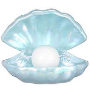 IMIKEYA Mushroom Lamp Shell Pearl Light: LED Pearl Night Light Lamp Nightlight Novelty Light Bedside Night for Kids Room, Bedroom, Living Room Home Decor Gifts (Blue) Oyster Shells
