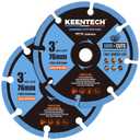 KEENTECH 3 x 3/8 Inch Diamond Cut Off Wheel for Metal Cutting, Compatible with Die Grinder (2-Pack)