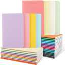 Oucaru 32PCS Mini Notebooks Bulk, 3.5" x 5.5", 16 Color, 60 Pages Blank Paper Small Pocket Notebook Set, Mini Journal Memo Notepads for Students, Traveler, School Office Supplies