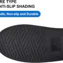 Waterproof Shoe Covers for Rain, Outdoor Cycling Non-Slip Rain Boots Covers Foldable Reusable Overshoes with Reflector for Women & Men (Large, Black)