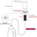 GAGALIFE Kitchen Sink Soap Dispenser Brushed Nickel, Under Sink Soap Dispenser with 40" Silicone Extension Tube Kit,Say Goodbye to Frequent Refills