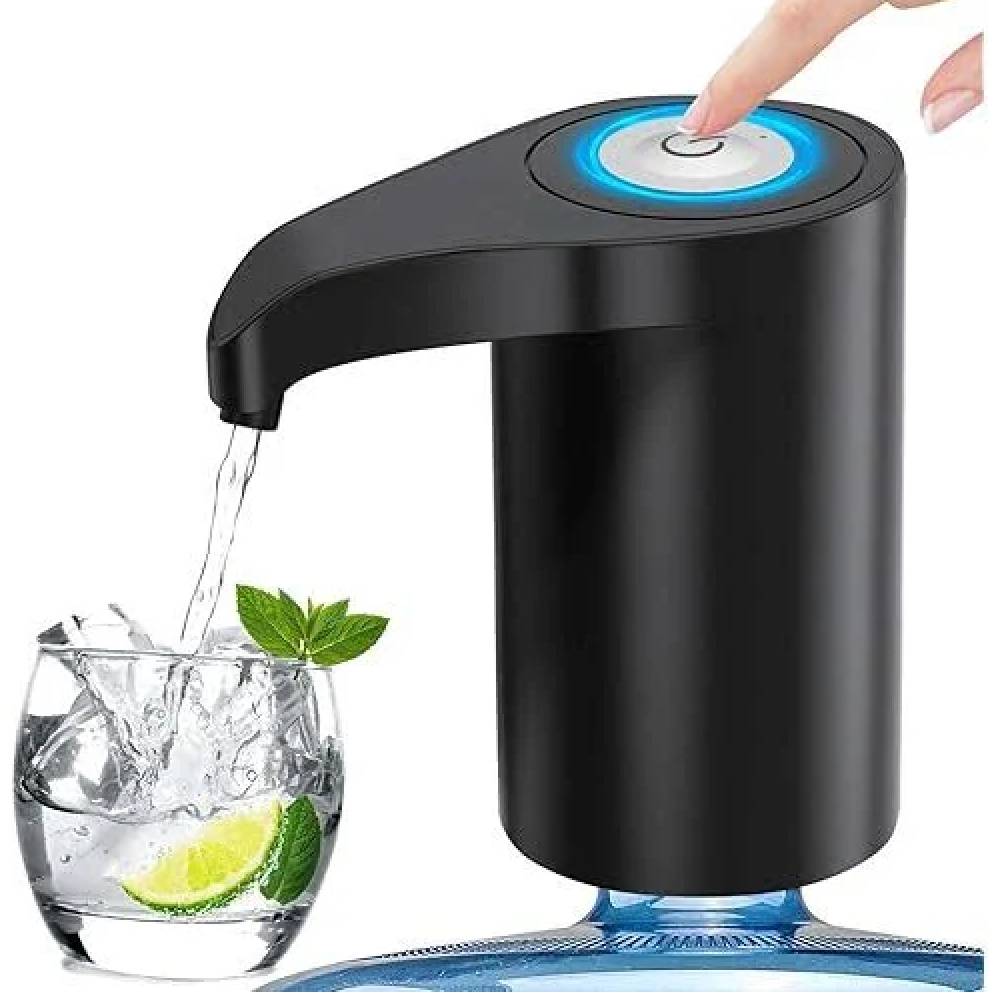 5 Gallon Automatic Drinking Portable Water Dispenser  Universal Electric Water Bottle Pump, USB Rechargeable, with 2 Silicone, for Home & Camping