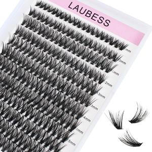 Cluster Lashes 40D Eyelash Clusters Mixed Tray Wispy Lash Clusters Extensions D Cluster Eyelash Extensions Individual Lashes DIY Lash Extension (40D-0.07D-9-16mm)