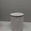 Comfify Large Ceramic Kitchen Utensil Holder With Vintage Farmhouse Floral Pattern - Elegant White Decorative Crock for Countertop Organization - Organizer for Tools, Spatulas, Spoons & More