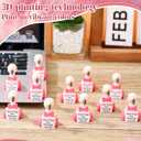 25Pcs 3D Printed Mini Flamingo Toys with Inspirational Quotes Positive Gifts Mini Flamingos Decorations for Colleague Staff Teacher