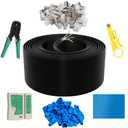 Cat6 Outdoor Ethernet Cable 1000 FT with Tool Kit, Heavy Duty Network Internet DIY Bulk Cord, Support Cat 6 Cat5e Cat5, UTP, CCA, Waterproof, PVC & LLDPE UV Double Jackets, in Wall, Direct Burial, POE