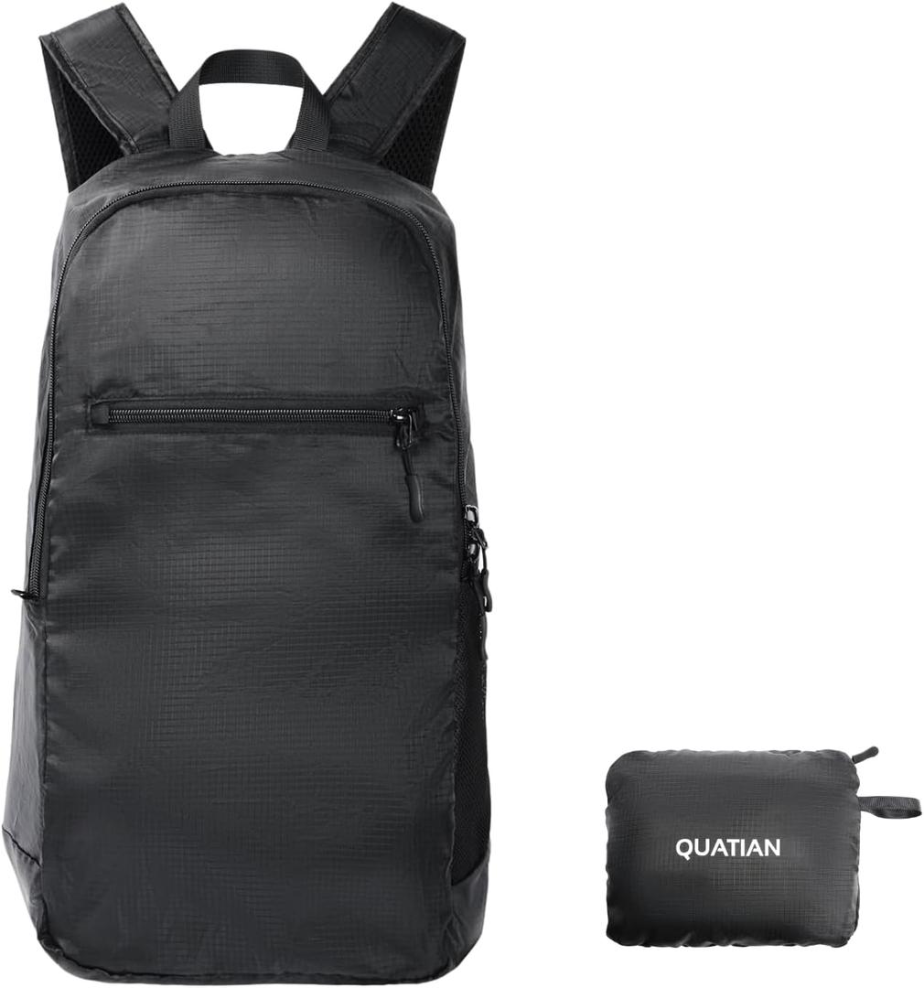 Lightweight Foldable Backpack Water-Resistant Travel Daypack with Spacious Compartment & Front Pocket, Compact and Durable for Daily Use