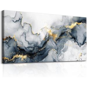 KELIYUAN Canvas Wall Art Large Wall Decor For Living Room For Bedroom Office Decorations Minimalism Ink Wall Paintings Abstract Wall Pictures Artwork Ready to Hang Modern Decor Hotel Mural 24"x48"