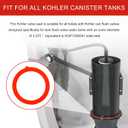 6 Pack Flush Valve Seal for Kohler Toilets,Toilet Tank Parts GP1059291 Silicone Replacement - Upgraded Leak-Proof Gasket Seal Kit Compatible with Kohler Canister, K-GP1059291