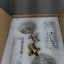 Wall Sconces Set of Two,Brass Gold Bathroom Sconces Wall Lighting with White Glass, Modern Sconces Wall Decor Set of 2 Wall Light fixtures for Bathroom Mirror Living Room Hallway Bedroom Wall Lamp