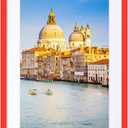 wyooxoo 16x24 Picture Frame Red Solid Wood Photo Frames Display Pictures 12x18 with Mat or 16x24 Without Mat Colorful Frame For Tabletop Display or Wall