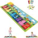 FOKI Floor Piano Mat for Toddlers, Sensory Educational Dancing Musical Keyboard Carpet Toy, Animal Sounds Touch Playmat Blanket, for 1 to 5 Years Old Boy and Girl