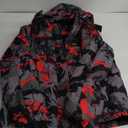 Kid's Ski Jacket Winter Waterproof Coat girls boys Fleece Snowboarding Jackets with Detachable Hood (14-16, Red Camo)