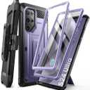 SUPCASE for Samsung Galaxy S24 Ultra Case with Stand, [Unicorn Beetle Pro] [2 Front Frames] [Built-in Screen Protector & Belt-Clip] Military-Grade Protection Phone Case for Galaxy S24 Ultra, Mauve