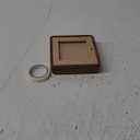 4x4 Picture Frame with 2x2 Mat - Rustic Walnut Wood Square Frame, Wall & Tabletop Display for Baby & Pet Photos (4x4,Walnut)
