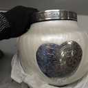 hlc Cremation Urns for Human Ashes Adult - - Keepsake urn - Display at Home - Large Funeral Urn - Modern Beautiful Memorial Urn - White Candle Cremation Urn