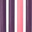 Concordia Supply Advent Pillar Candles 12" x 1.5", Stearin Wax Candlesticks for Religious Activity, Clean Burn Candles, Decorative Candle Sticks for Celebration & Occasion, 3 Purple, 1 Rose